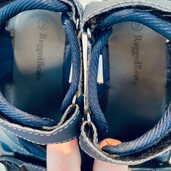 Little boys Sandals, Navy shoes with velcro, Size 9 little boy sandals 🌀🎈🌀 - Picture 4 of 14